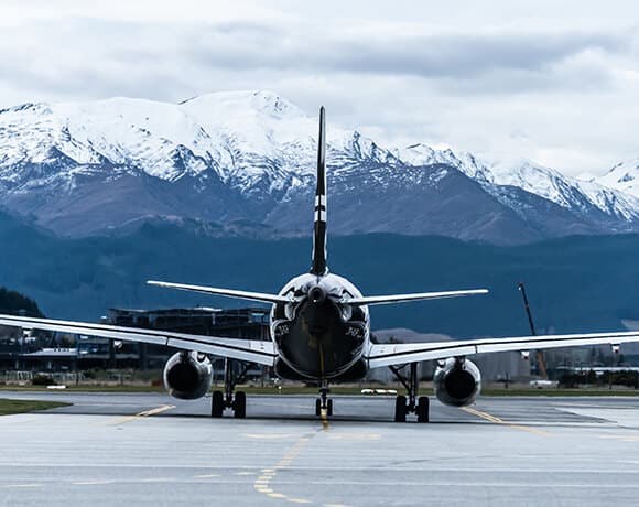 Plane at Queenstown Airport